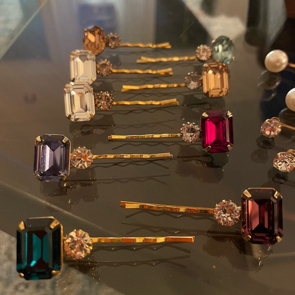 Jennifer Behr Multicolor Gem Hair Pins - Picture 4 of 7